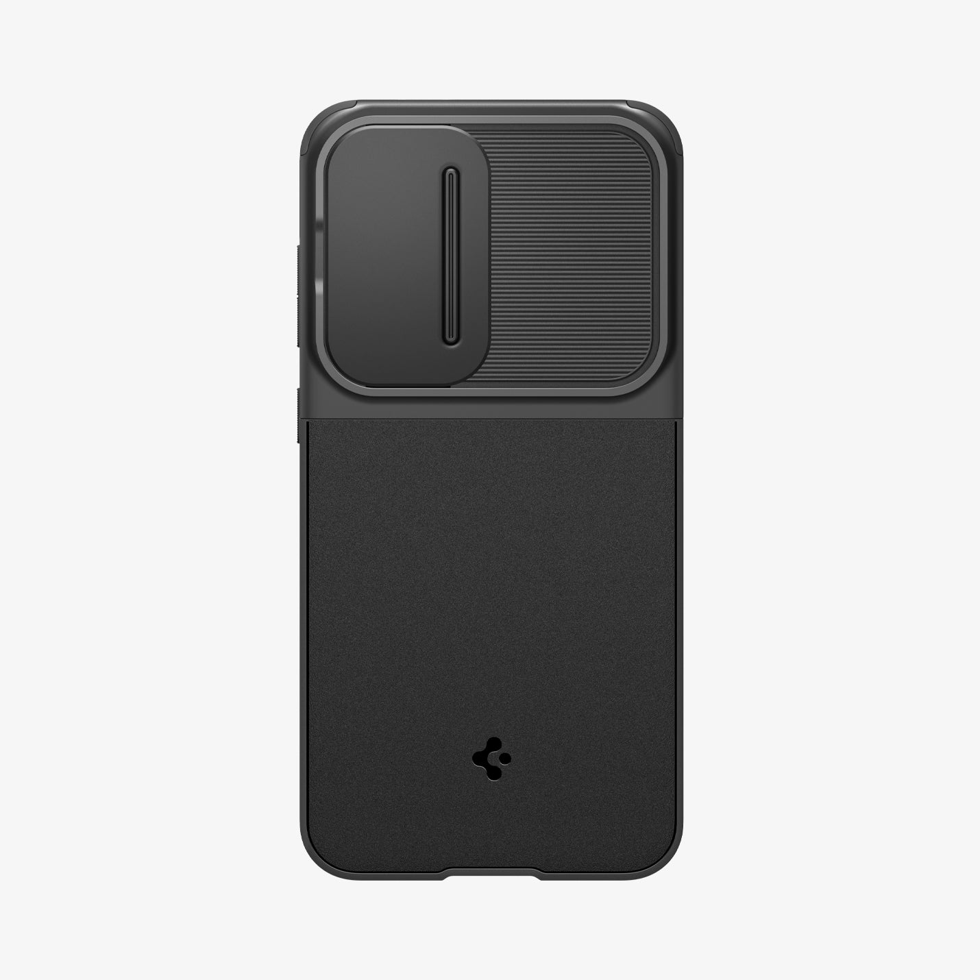 ACS08626 - Galaxy S24 FE Case Optik Armor in Black showing the back, camera slider closed