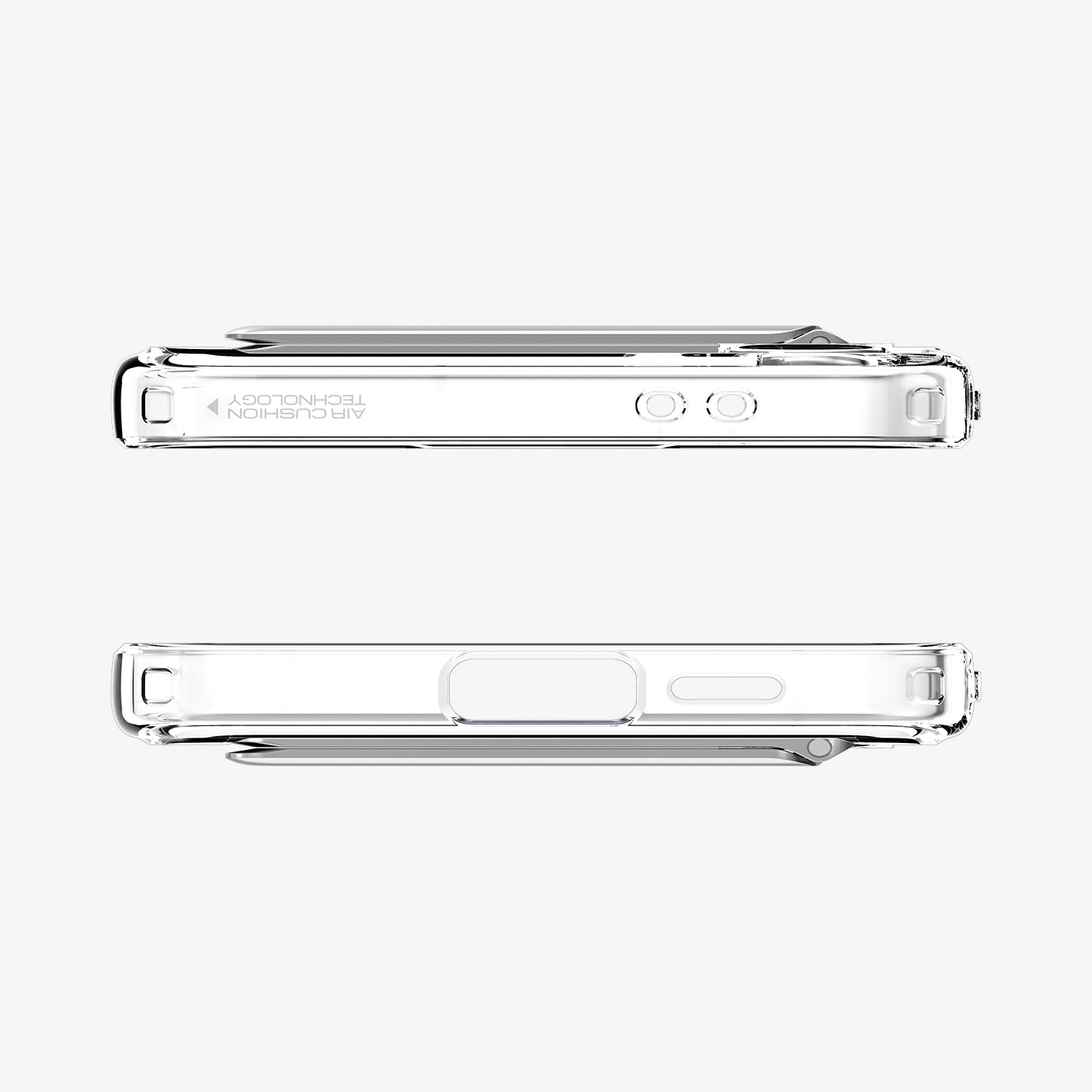 ACS08564 - Galaxy S24 FE Case Slim Armor Essential in Crystal Clear showing the top and bottom