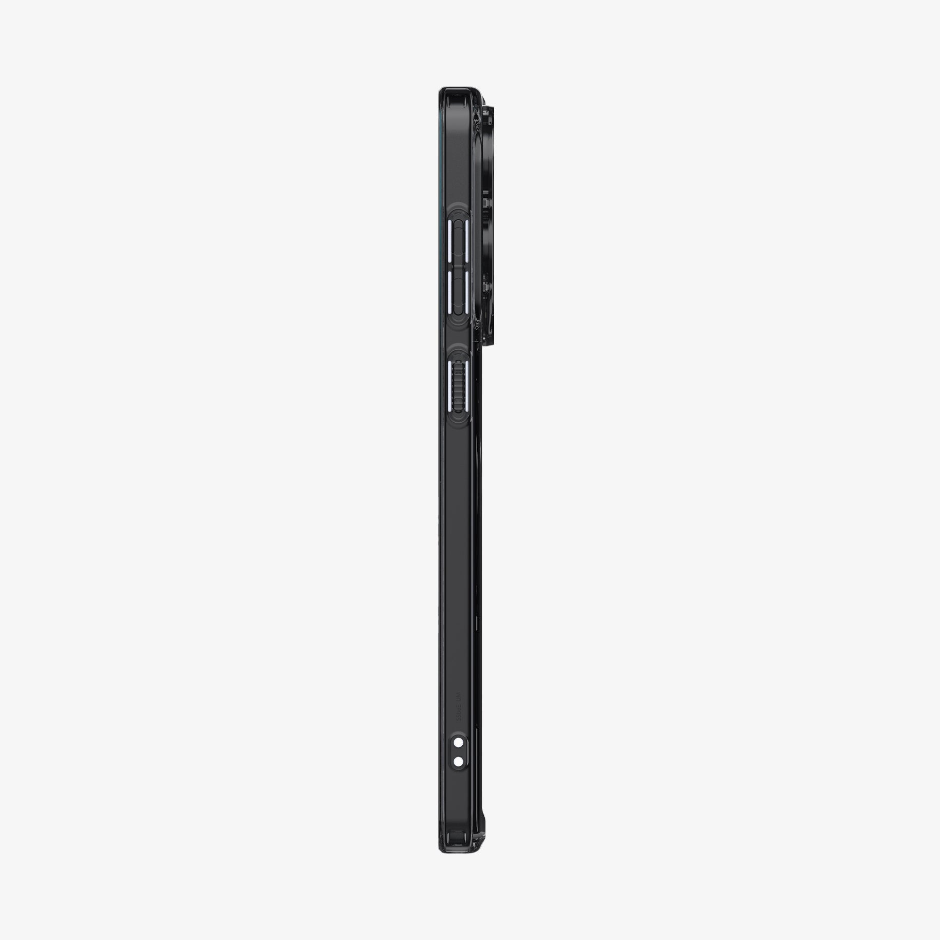ACS09415 - Galaxy S25 Edge Case Ultra Hybrid Zero One in Zero One Black showing the side