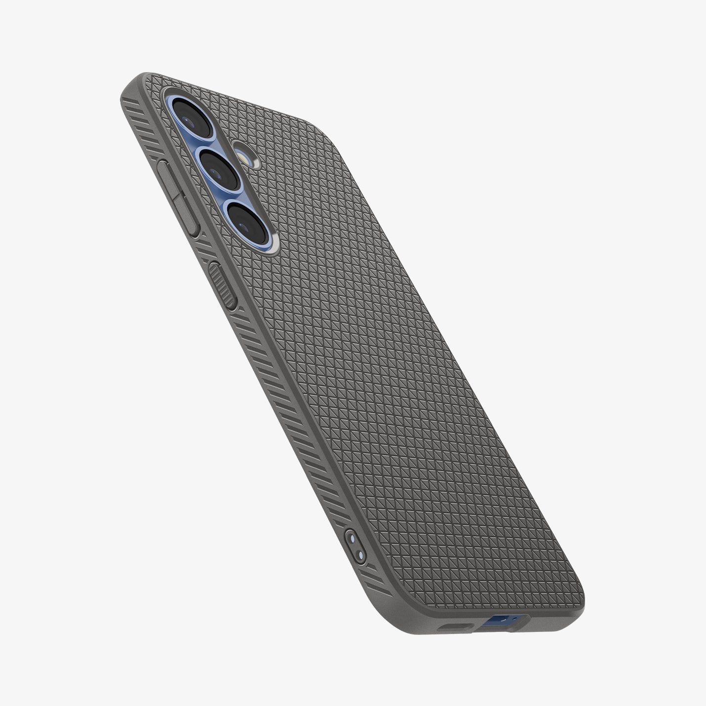 ACS09404 - Galaxy S25 Case Liquid Air in Marble Gray showing the back, partial side and bottom