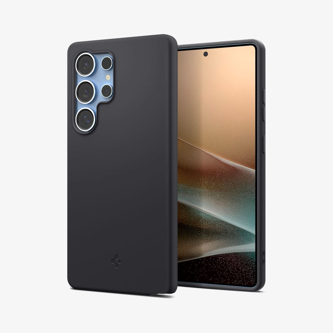 ACS09017 - Galaxy S25 Ultra Case Silicone Fit (MagFit + Qi2 Ready) in Black showing the back