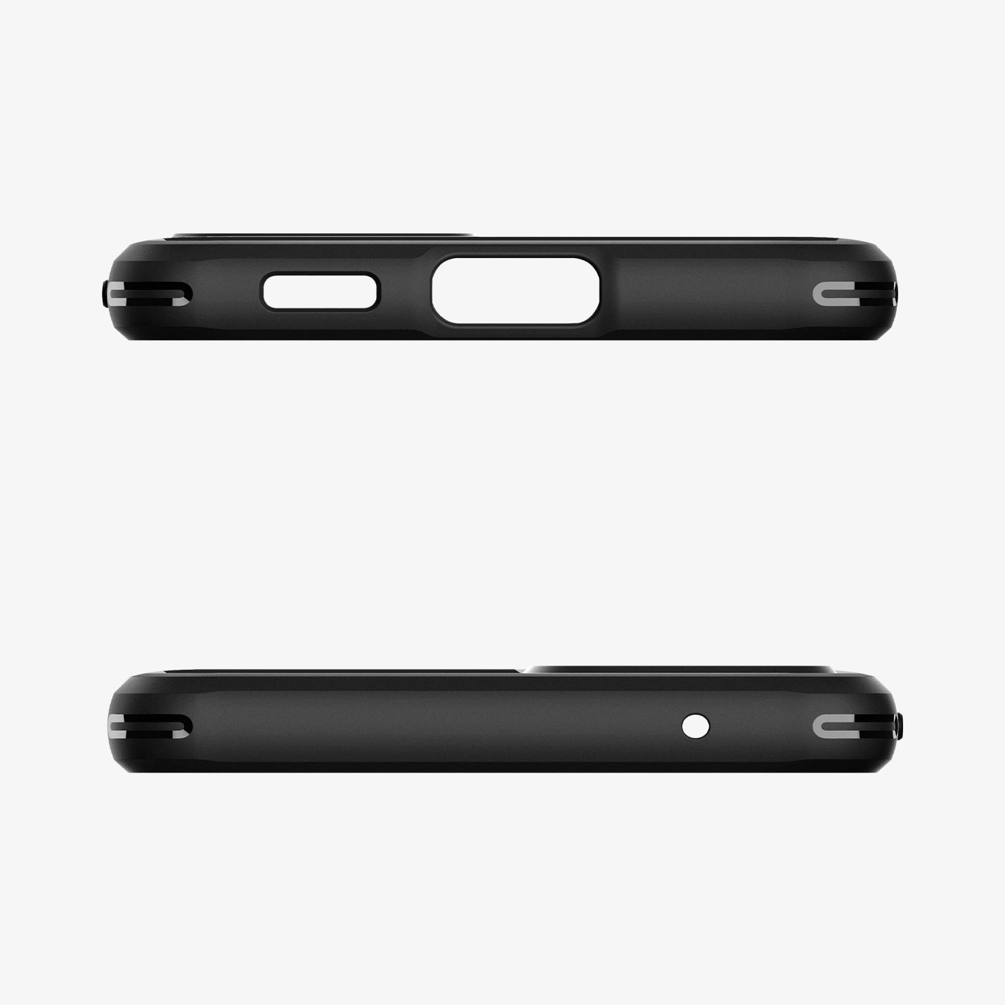 ACS04159 - Galaxy A53 5G Case Rugged Armor in Matte Black showing the top and bottom