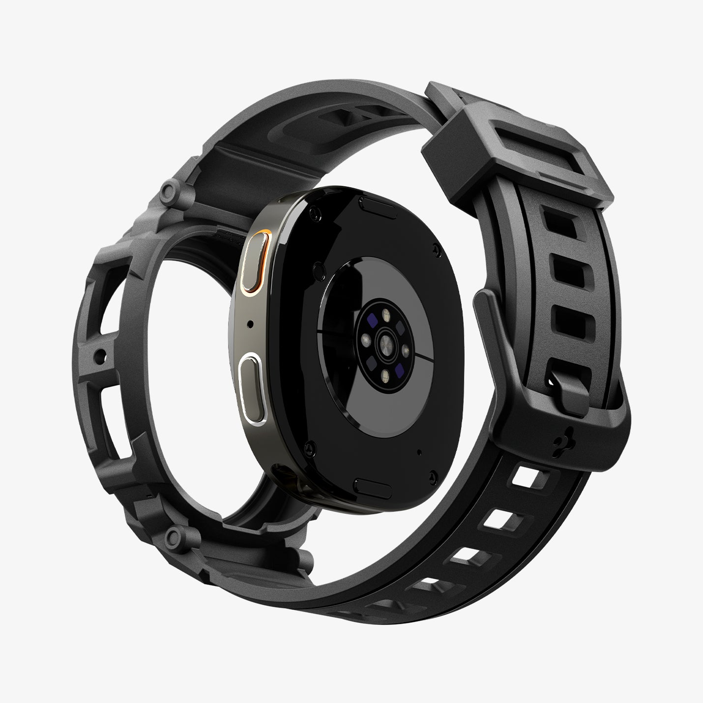 ACS10007 - Galaxy Watch 8 Rugged Armor Pro showing the front, side and bottom