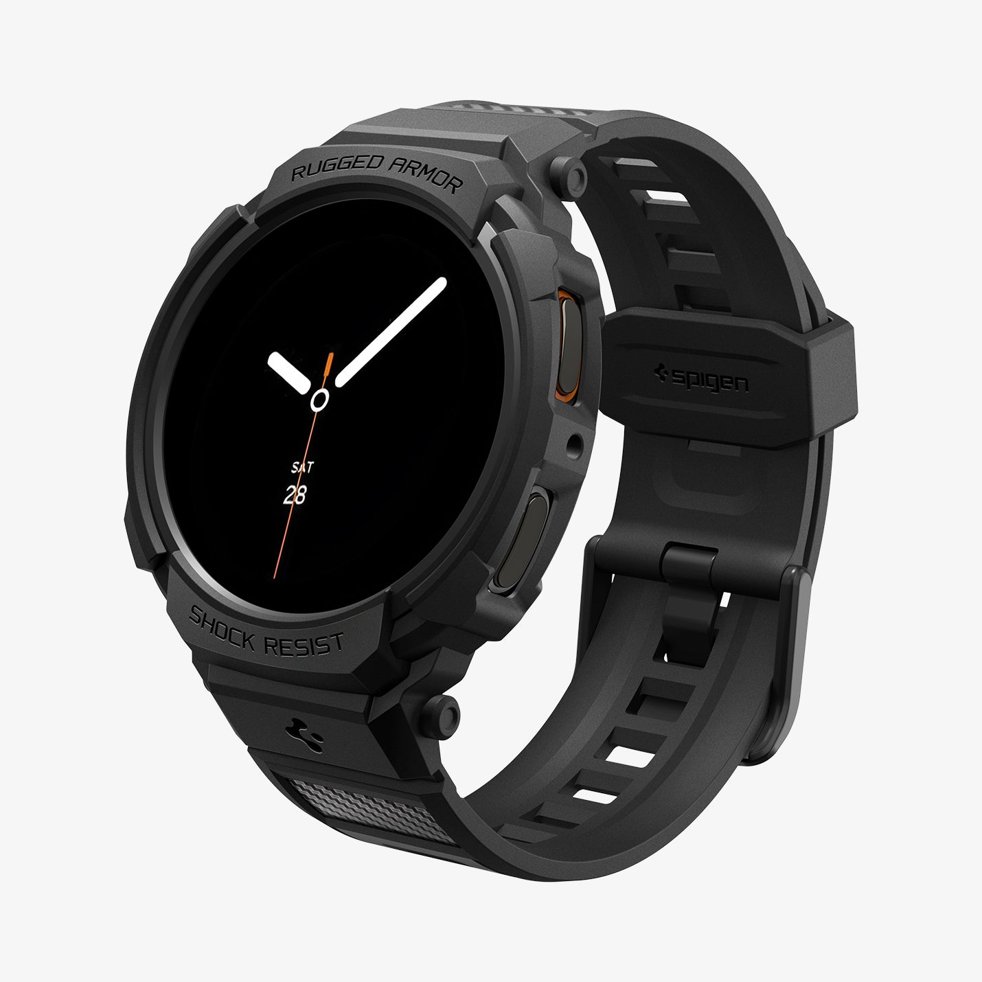 ACS10007 - Galaxy Watch 8 Rugged Armor Pro showing the front and partial side