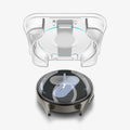 AGL08350 - Galaxy Watch 7 (44mm) GLAS.tR EZ Fit in Clear showing the screen protector hovering above the watch face