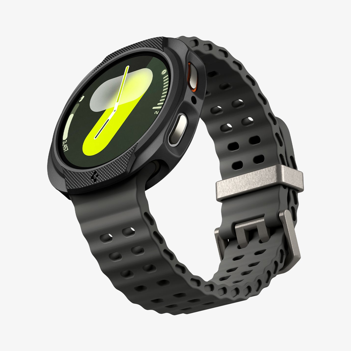 ACS09839 - Galaxy Watch 8 40mm Liquid Air showing the front, partial sides, inner side and bottom