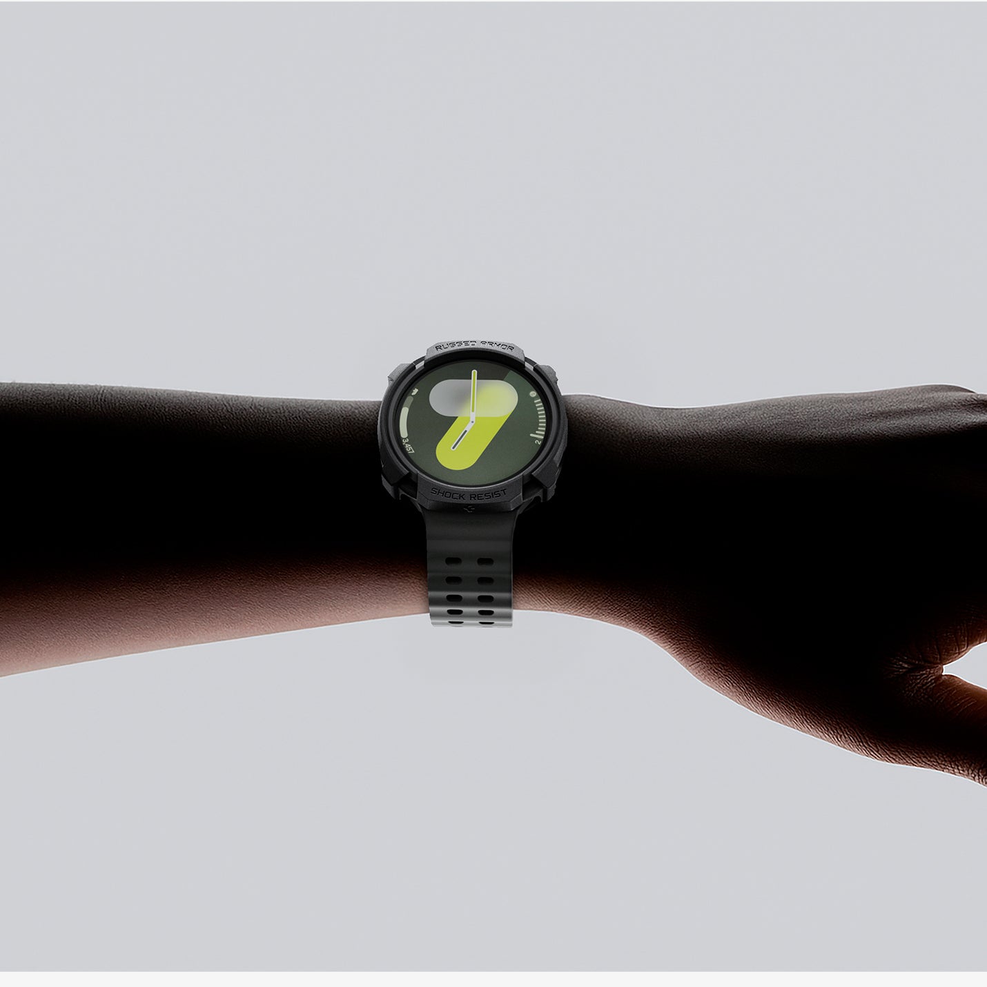 ACS10004 - Galaxy Watch 8 40mm Rugged Armor showing watch on the hand