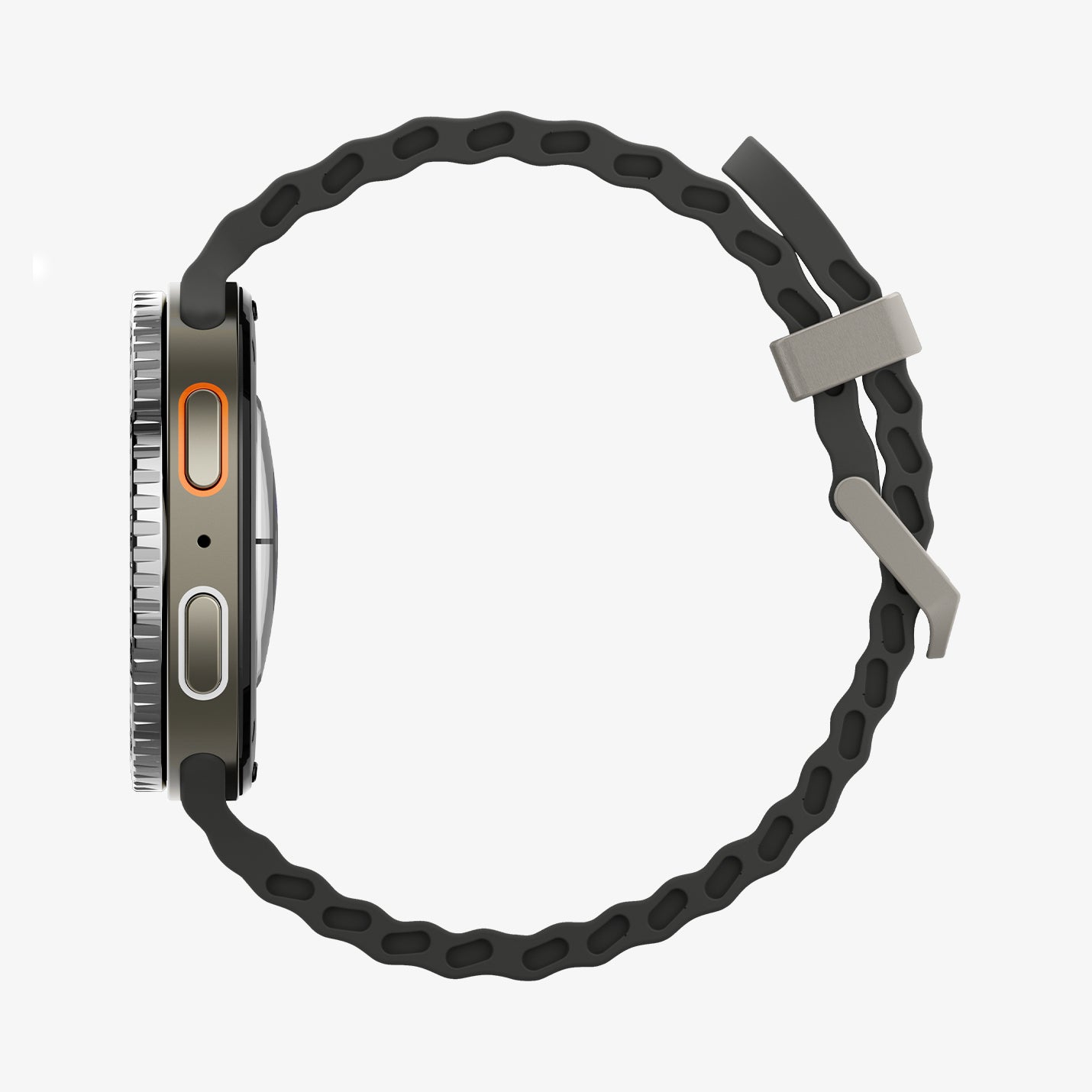 ACS10008 - Galaxy Watch 8 44mm Bezel Tune in black showing the side