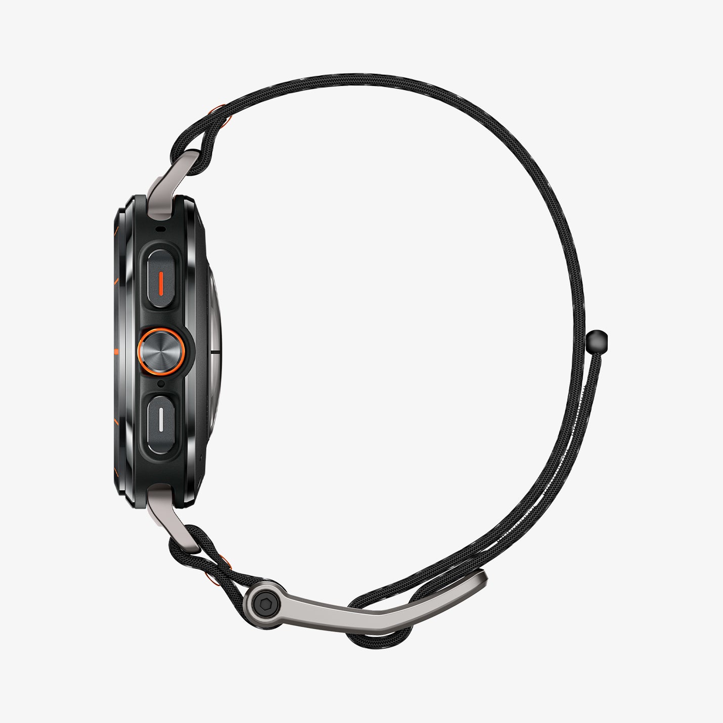 AMP08773 - Galaxy Watch Ultra DuraPro Flex in Black showing the side