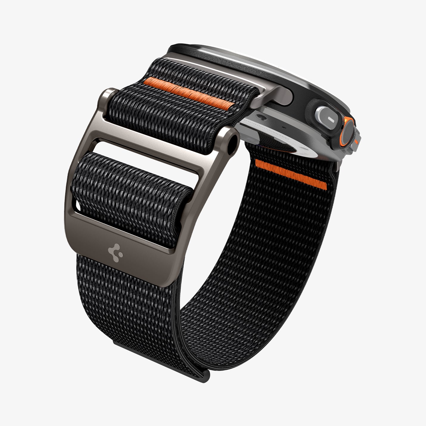 AMP08773 - Galaxy Watch Ultra DuraPro Flex in Black showing the partial side, partial back, inner sides and partial bottom