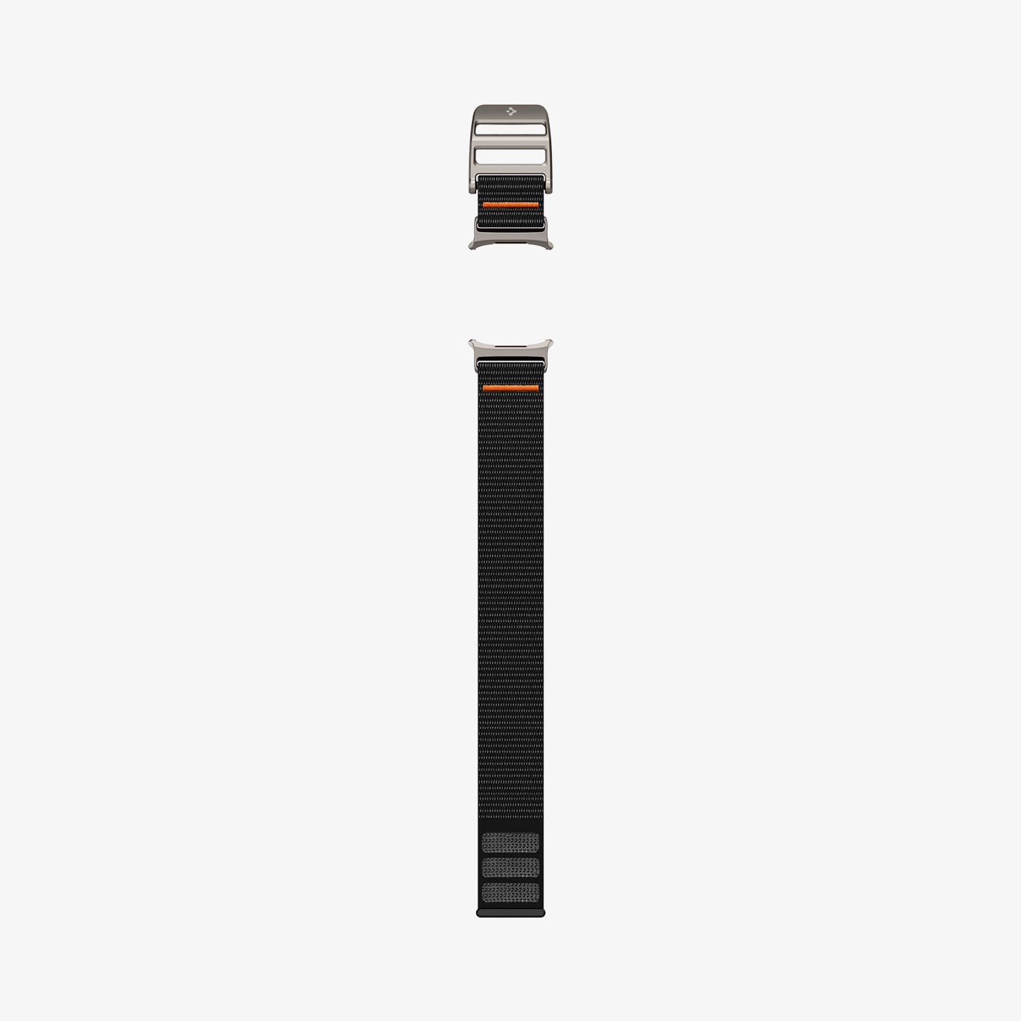 AMP08773 - Galaxy Watch Ultra DuraPro Flex in Black showing the band laid out flat