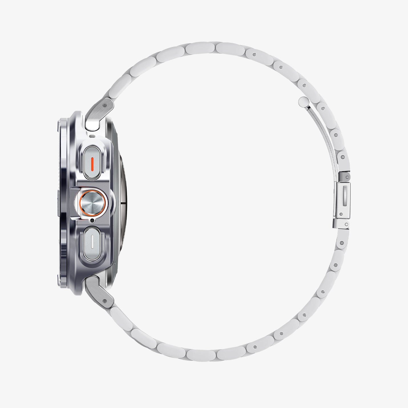 ACS08828 - Watch Ultra (47mm) Case Bezel Tune Pro in Silver showing the side