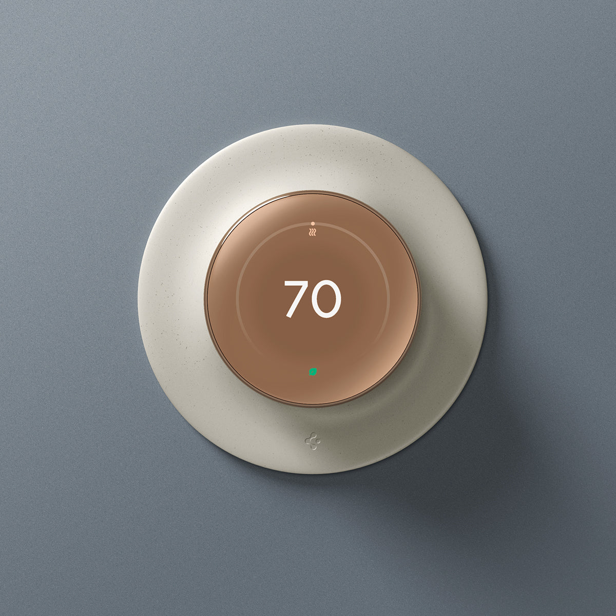 AHP09220 - Google Nest Learning Thermostat 4th Gen Wall Plate in Dune Beige showing the front