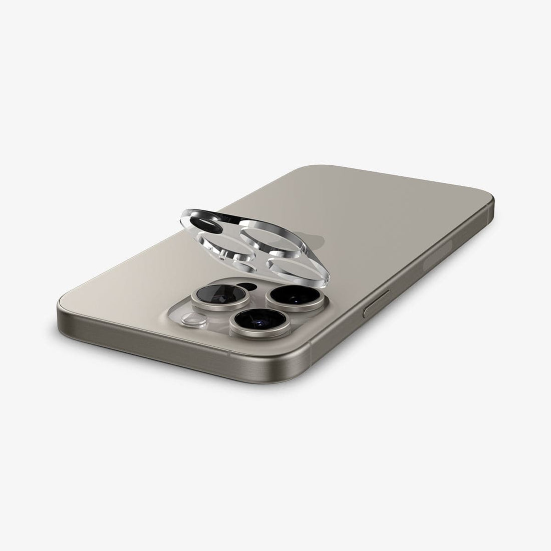 AGL06912 - iPhone 16 Pro / 16 Pro Max Optik Lens Protector in crystal clear showing the device, two lens protectors and packaging