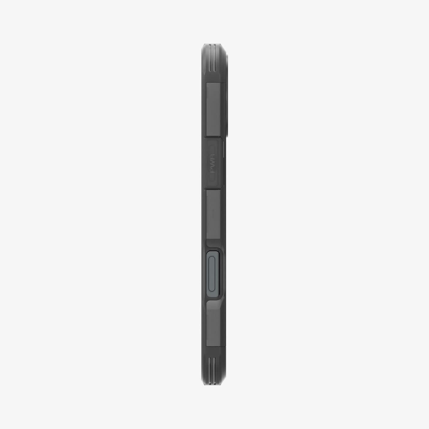 ACS08515 - iPhone 16 Case Tough Armor AI (MagFit) in Frost Black showing the side
