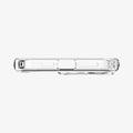 ACS06708 - iPhone 15 Pro Case Ultra Hybrid in frost clear showing the bottom with precise cutouts