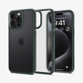 ACS06710 - iPhone 15 Pro Case Ultra Hybrid in frost green showing the back and front