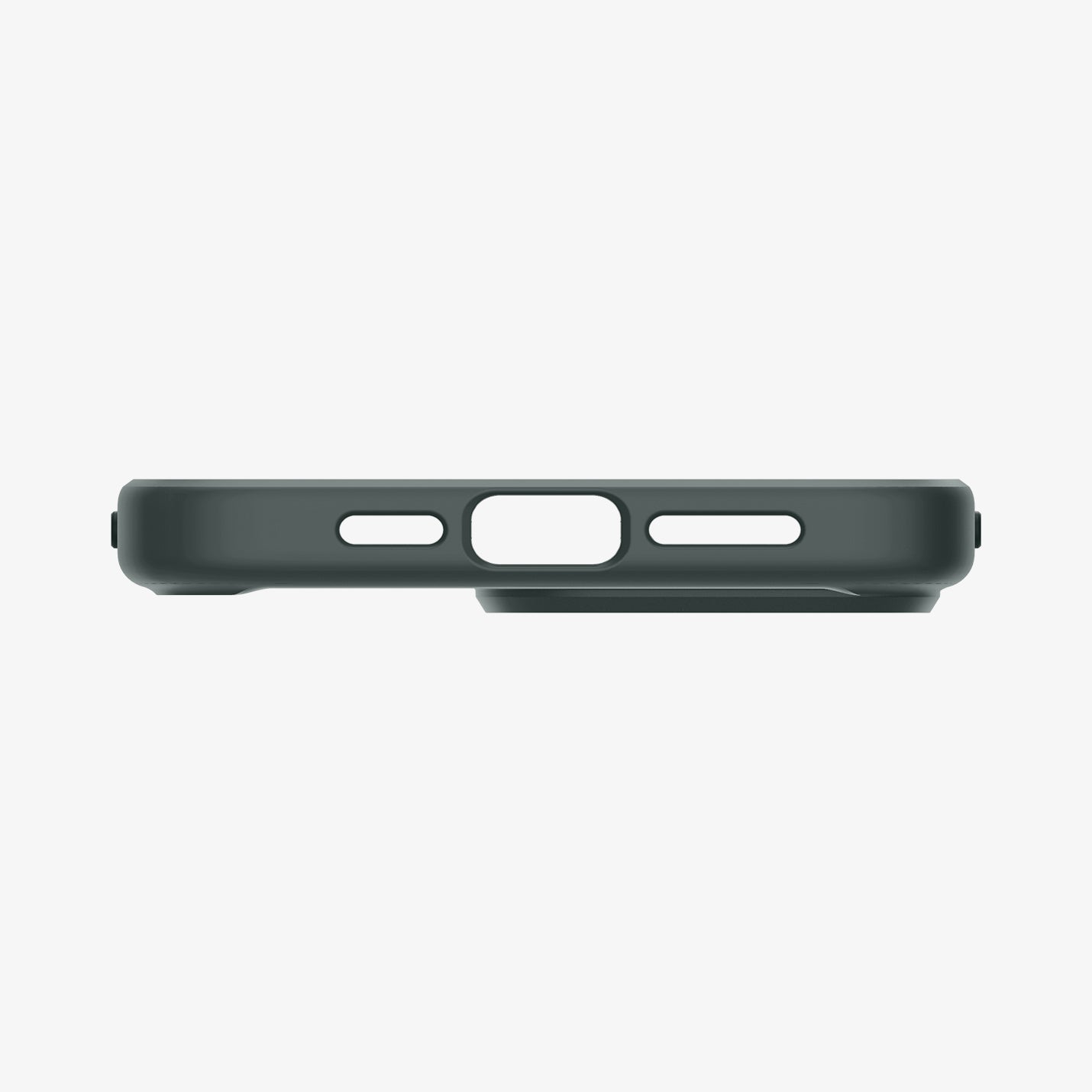 ACS06574 - iPhone 15 Pro Max Case Ultra Hybrid in abyss green showing the bottom