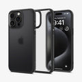 ACS06568 - iPhone 15 Pro Max Case Ultra Hybrid in frost black showing the back and front