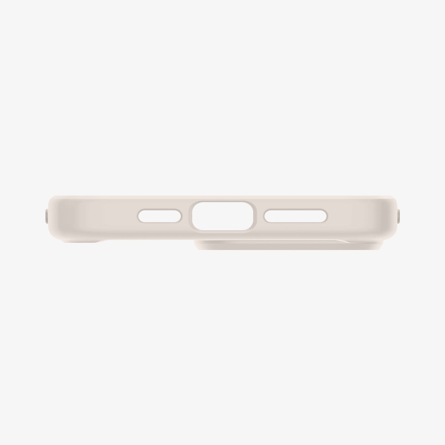 ACS07209 - iPhone 15 Pro Max Ultra Hybrid Case in Natural Titanium showing the bottom