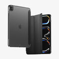 ACS09439 - iPad Pro 13-inch (2024) Case Liquid Air Folio in Black showing the back, partial front and front of the device