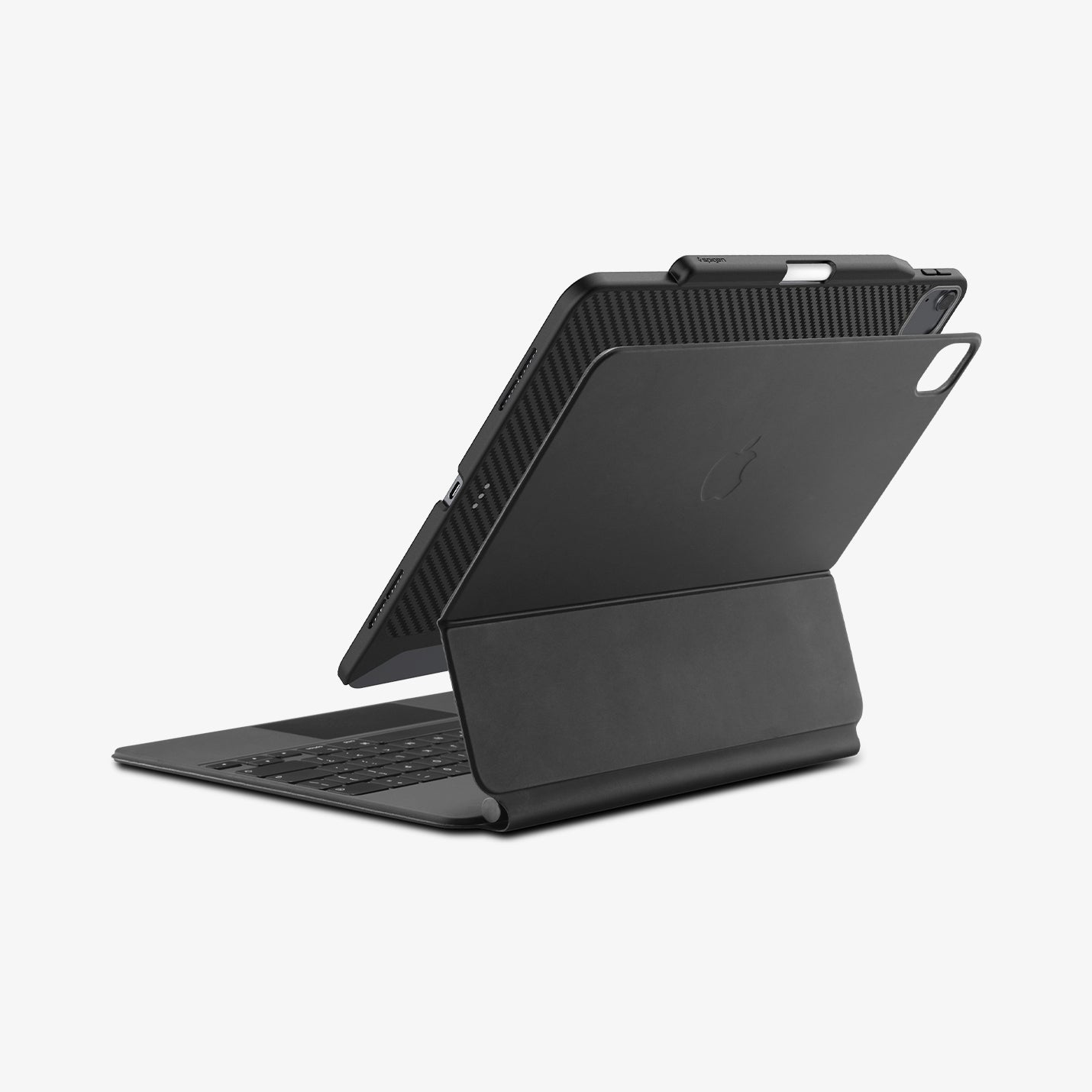 ACS07670 - iPad Air 13-inch (2024) Case Enzo Aramid in Black showing the back and partial inner