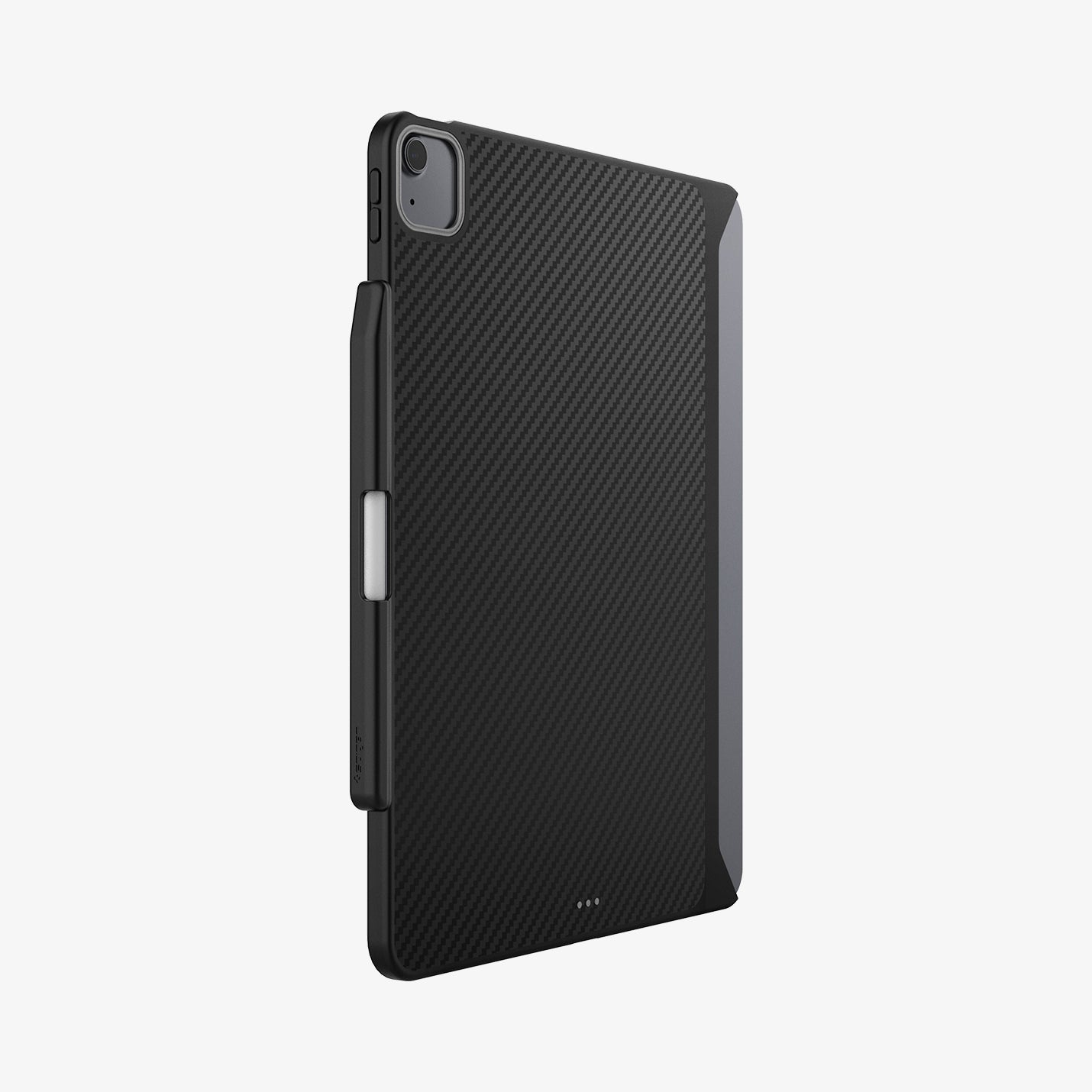 ACS07670 - iPad Air 13-inch (2024) Case Enzo Aramid in Black showing the back and partial side