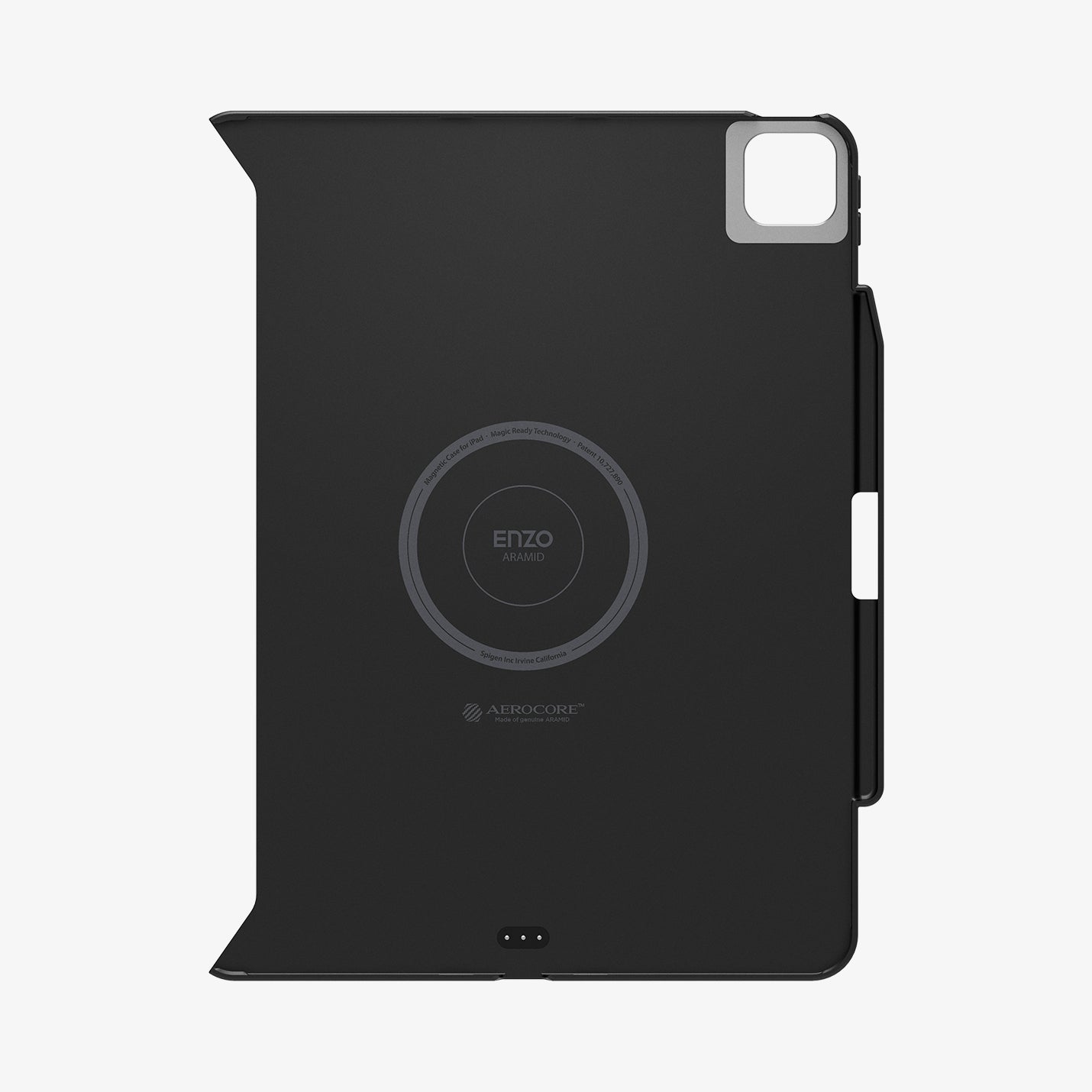 ACS07670 - iPad Air 13-inch (2024) Case Enzo Aramid in Black showing the half of the inner case