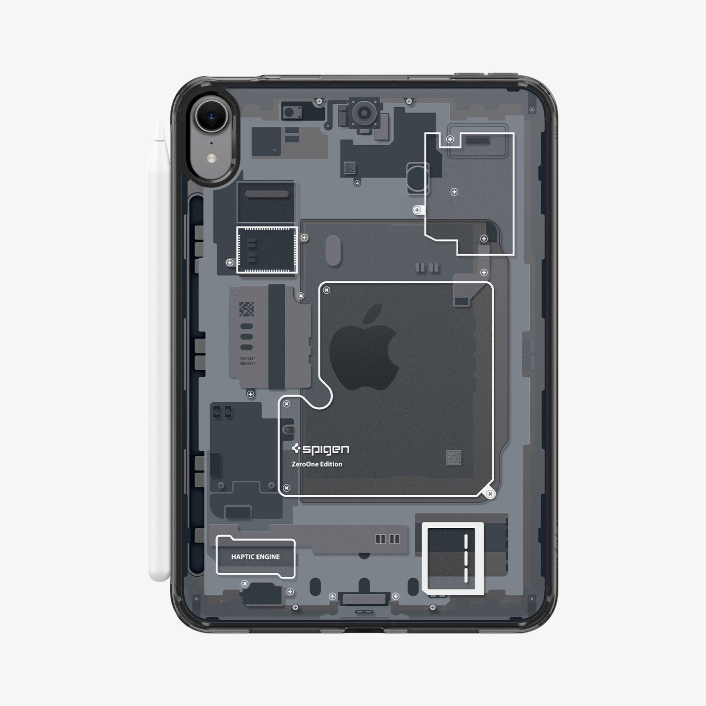 ACS09162 - iPad Mini 7 Case Ultra Hybrid Zero One showing the back