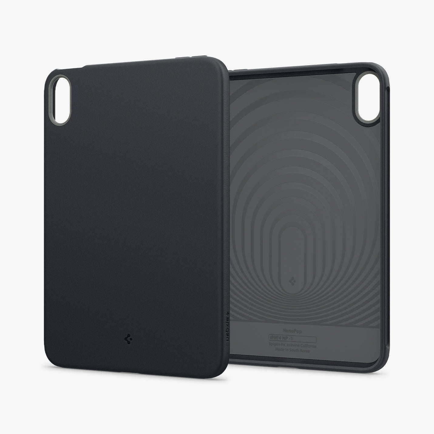 ACS09230 - iPad Mini 7 Case Nano Pop in Black Sesame showing the back, partial inner and sides