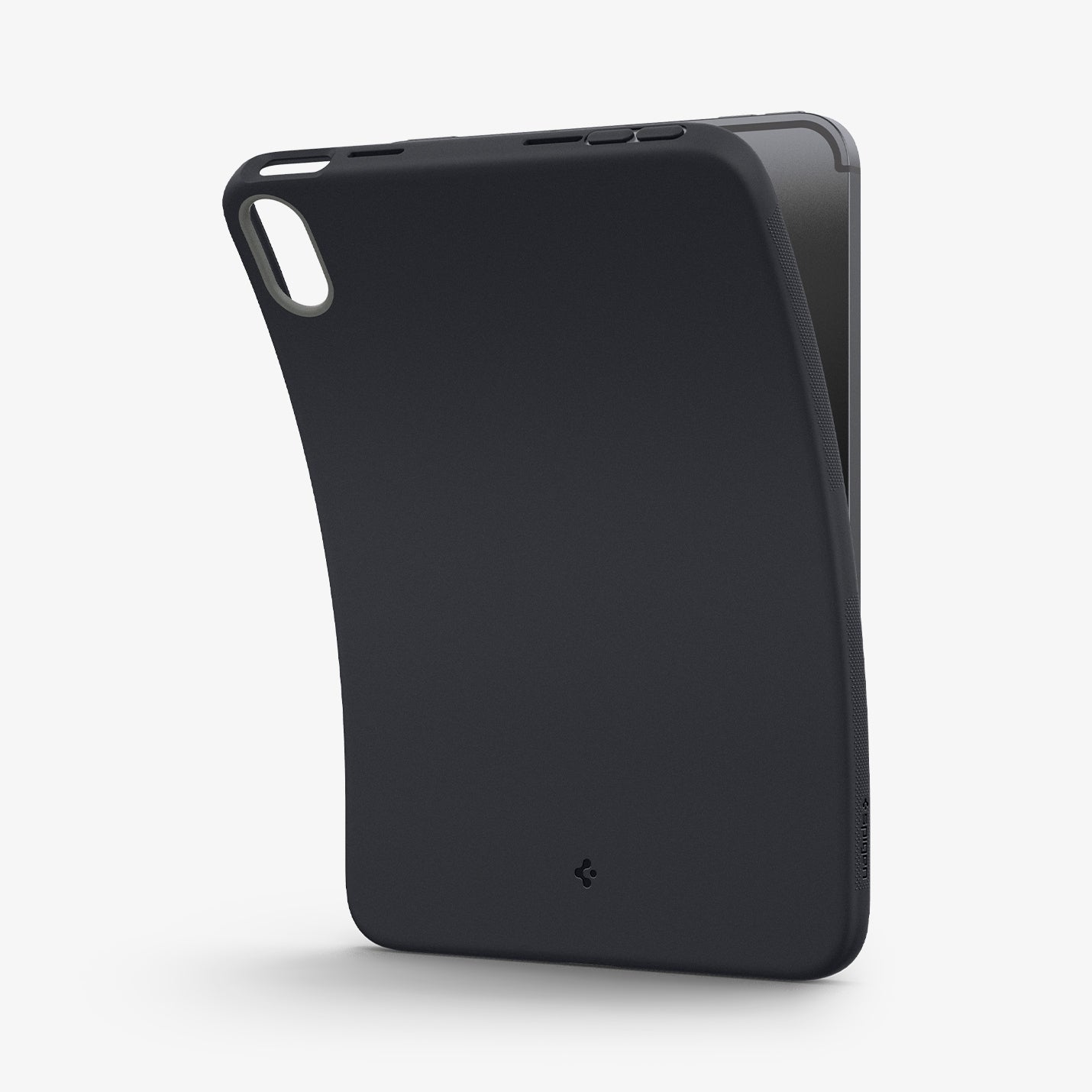 ACS09230 - iPad Mini 7 Case Nano Pop in Black Sesame showing the back, partially lifted up from the device