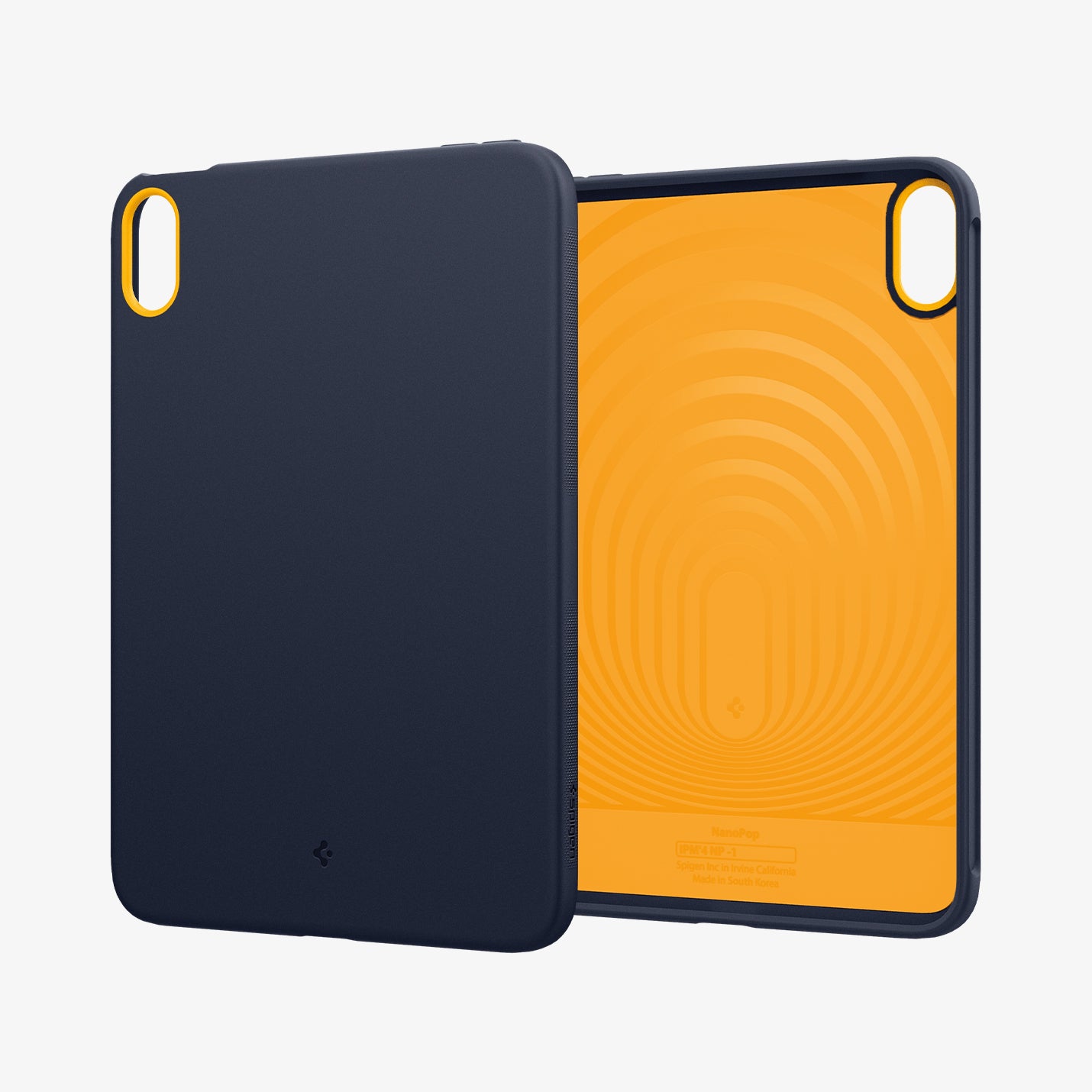 ACS09231 - iPad Mini 7 Case Nano Pop in Blueberry Navy showing the back, partial inner and sides