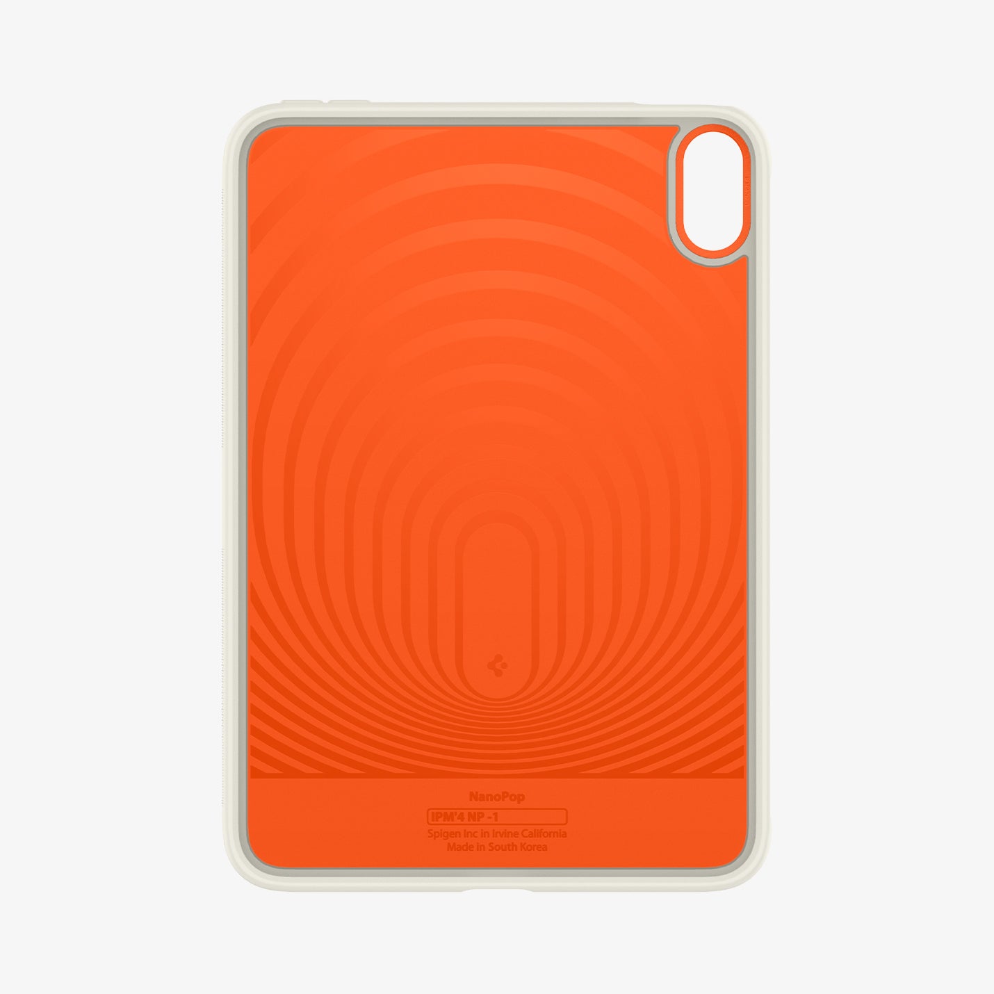 ACS09232 - iPad Mini 7 Case Nano Pop in Orange Beige showing the inner