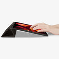 ACS01025 - iPad Pro 11-inch (2022) Rugged Armor Pro in Gunmetal showing using the tablet while it's propped up using its front cover as a kickstand
