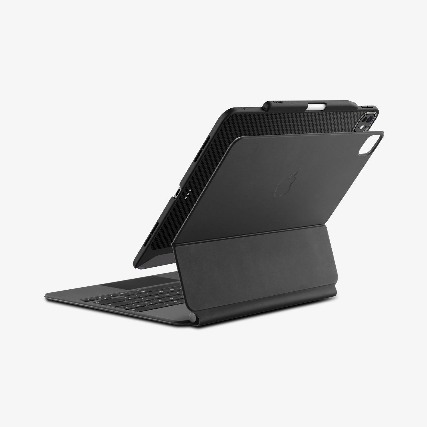 ACS07009 - iPad Pro 13-inch (2024) Case Enzo Aramid in Black showing the back and partial inner