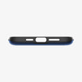ACS05060 - iPhone 14 Case Slim Armor CS in navy blue showing the bottom with precise cutouts