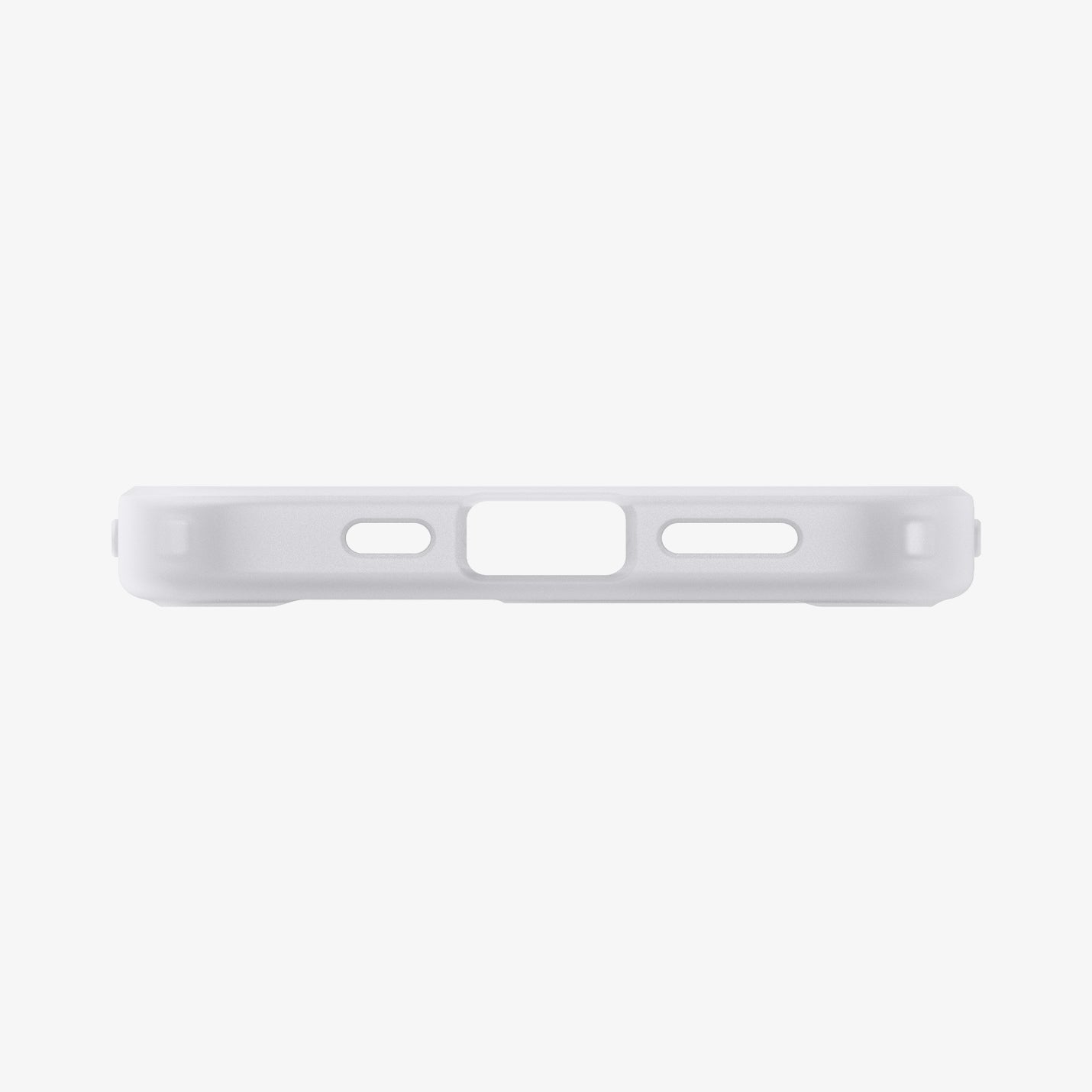 ACS09147 - iPhone 16e Case Ultra Hybrid Classic (MagFit) in Classic Silver showing the bottom