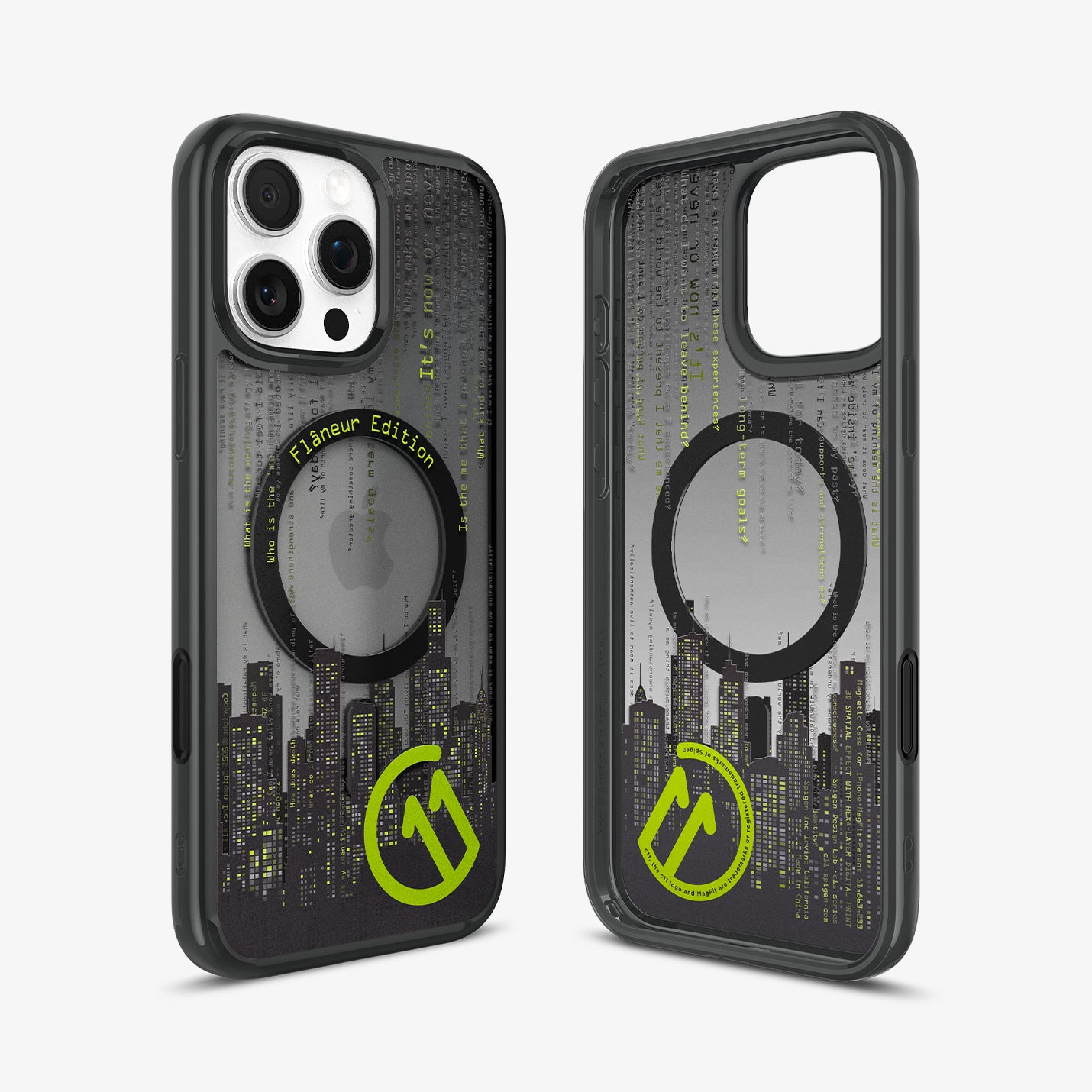 ACS09377 - iPhone 16 Pro Max Case c11 Series Flâneur Edition (MagFit) showing the back, inner and sides