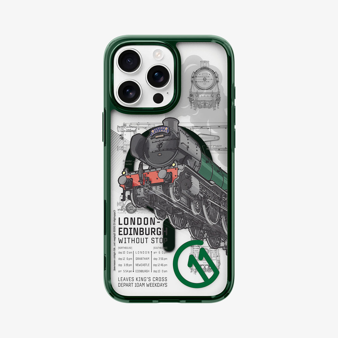 ACS09810 - iPhone 16 Pro Max Case c11 Series Scotsman Fir Edition (MagFit) in Scotsman Fir showing the back