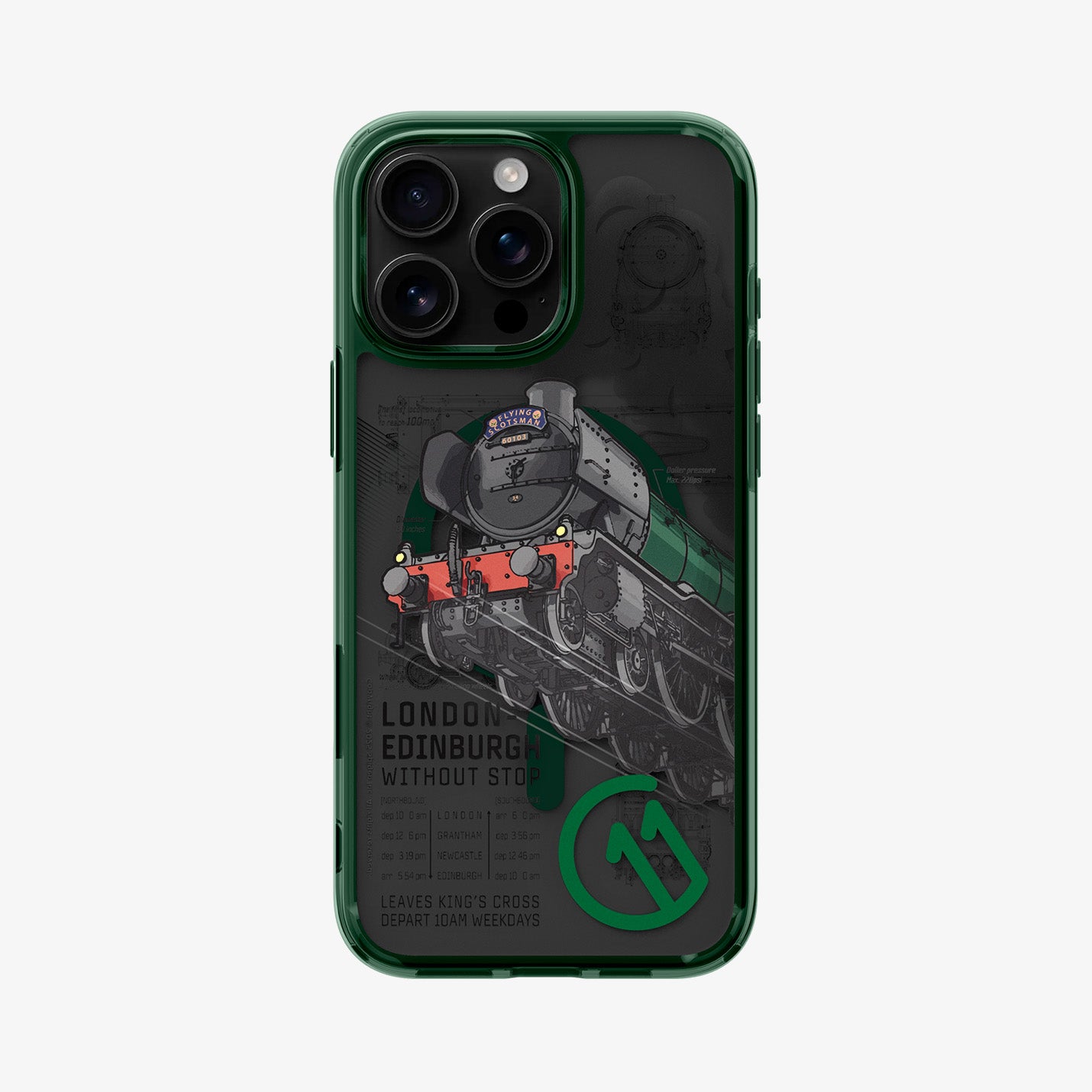 ACS09810 - iPhone 16 Pro Max Case c11 Series Scotsman Fir Edition (MagFit) in Scotsman Fir showing the back