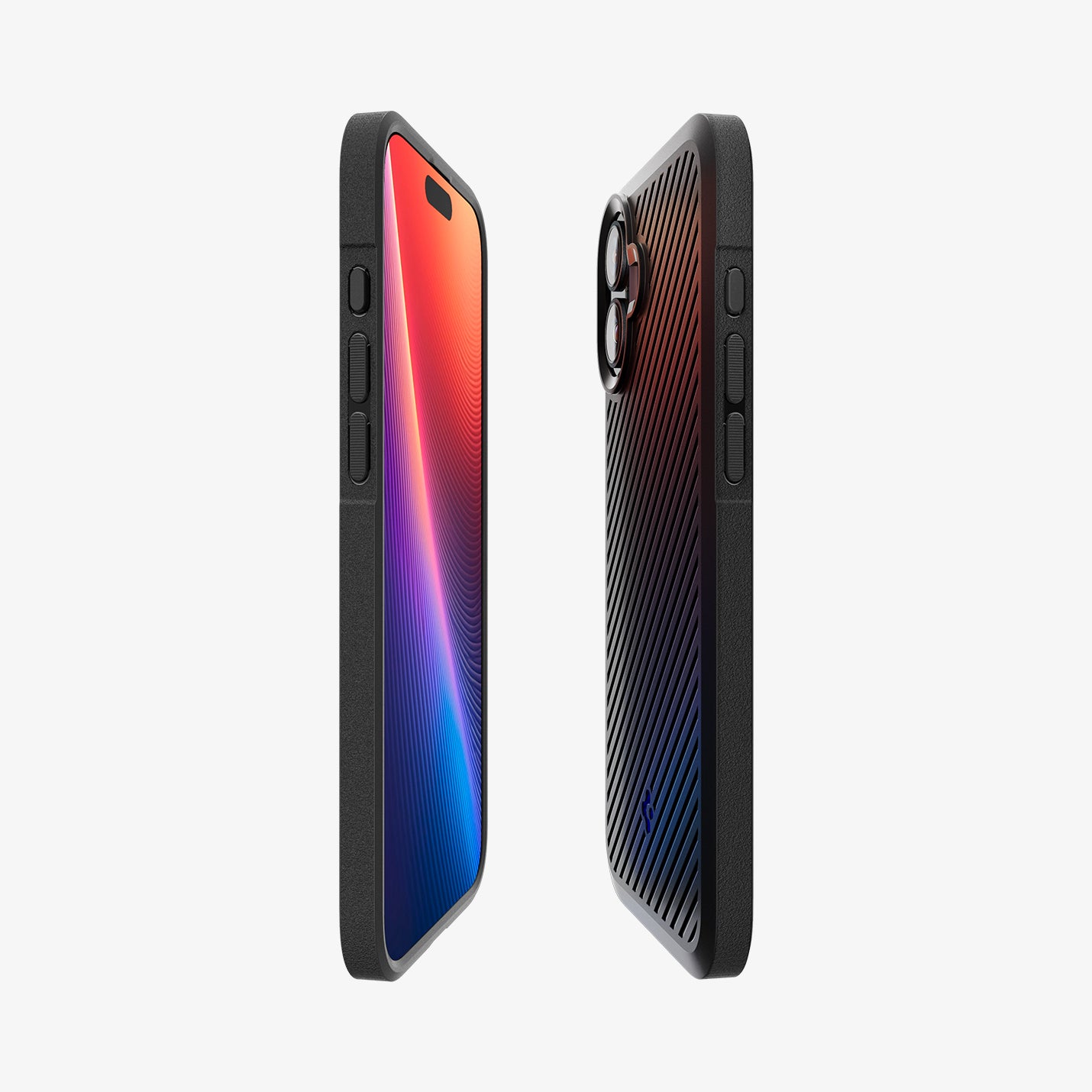 ACS08090 - iPhone 16 Plus Case Core Armor in Matte Black showing the partial back, partial front and sides