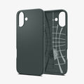 ACS08068 - iPhone 16 Plus Case Liquid Air in Abyss Green showing the back, partial inner and sides of the phone case