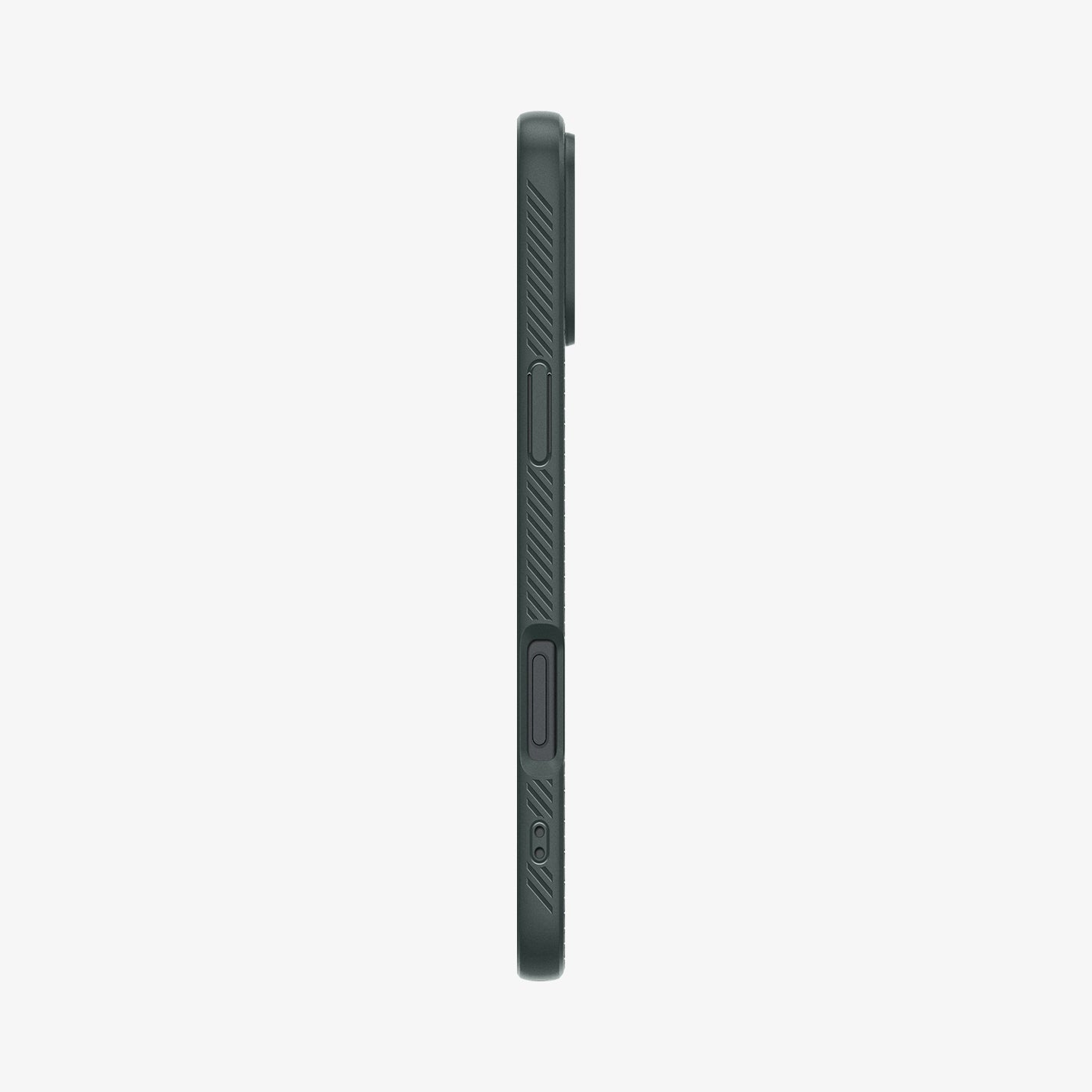ACS08068 - iPhone 16 Plus Case Liquid Air in Abyss Green showing the side