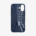 ACS08067 - iPhone 16 Plus Case Liquid Air in Navy Blue showing the inner case