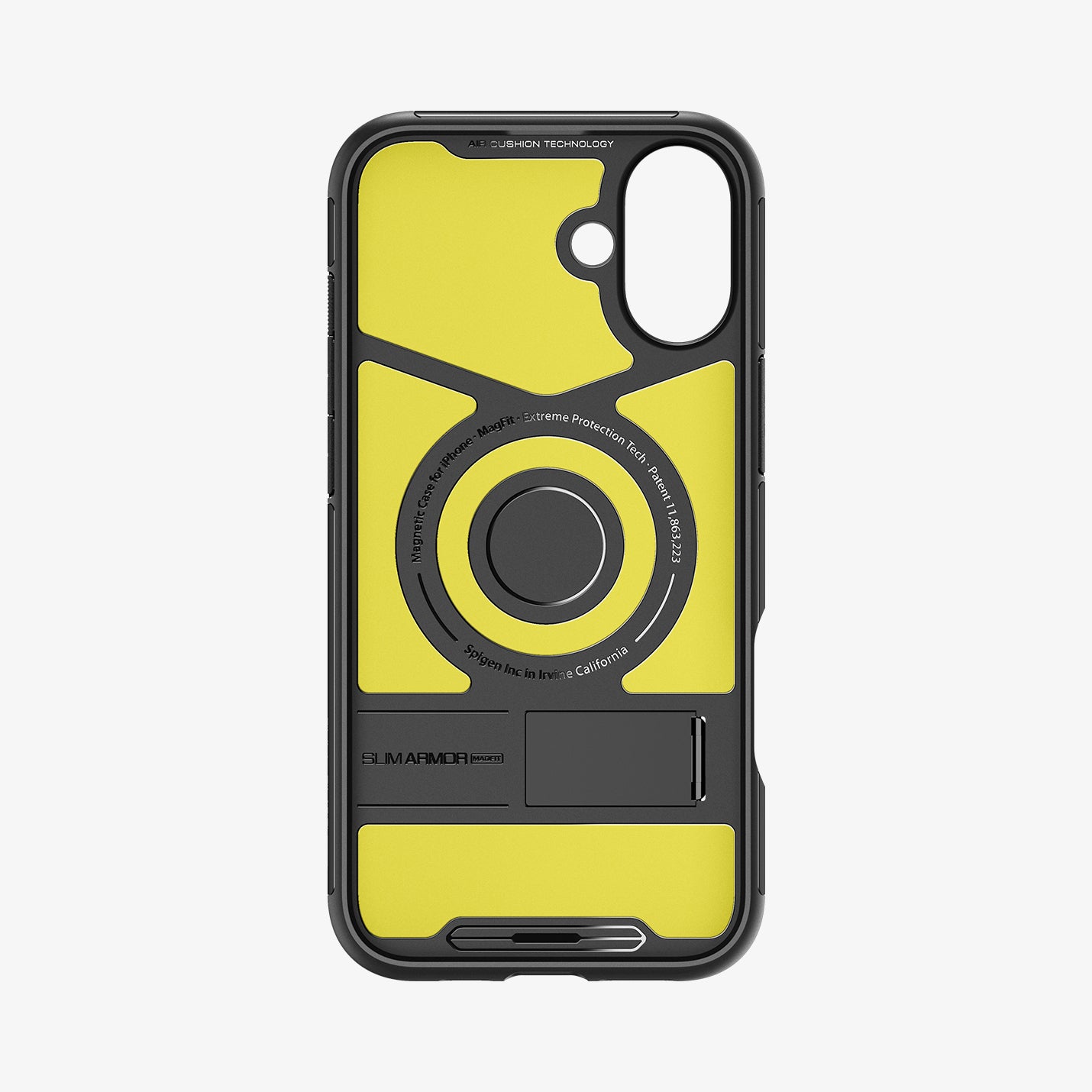 ACS08227 - iPhone 16 Case Slim Armor (MagFit) in Black showing the inner case