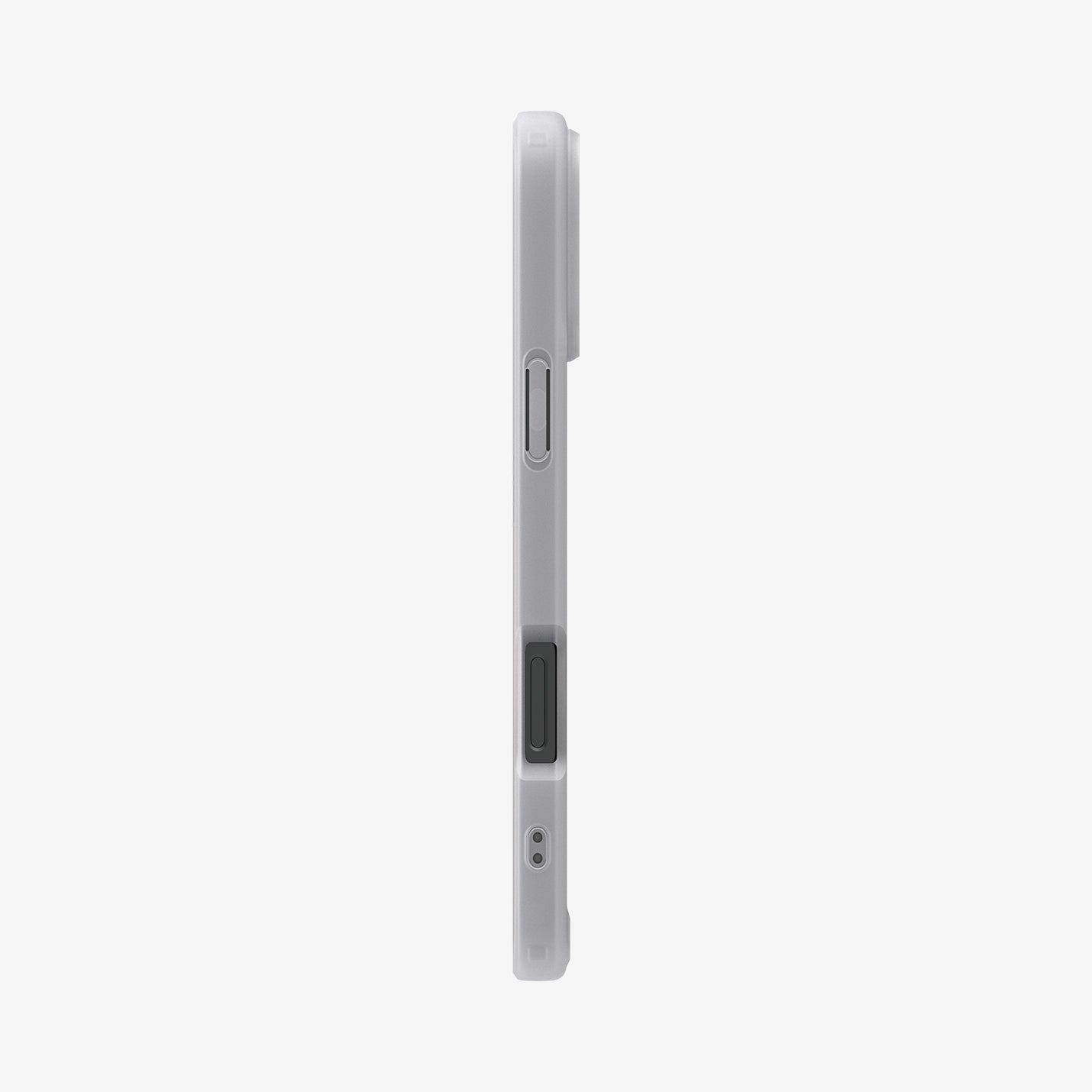 ACS08006 - iPhone 16 Pro Max Case Ultra Hybrid Classic (MagFit) in Classic Silver showing the side