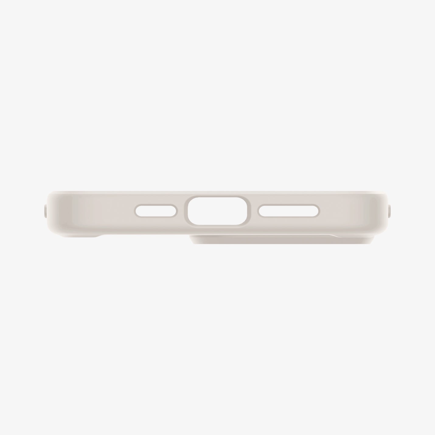 ACS07215 - iPhone 15 Pro Case Ultra Hybrid (MagFit) in Frost Natural Titanium showing the bottom