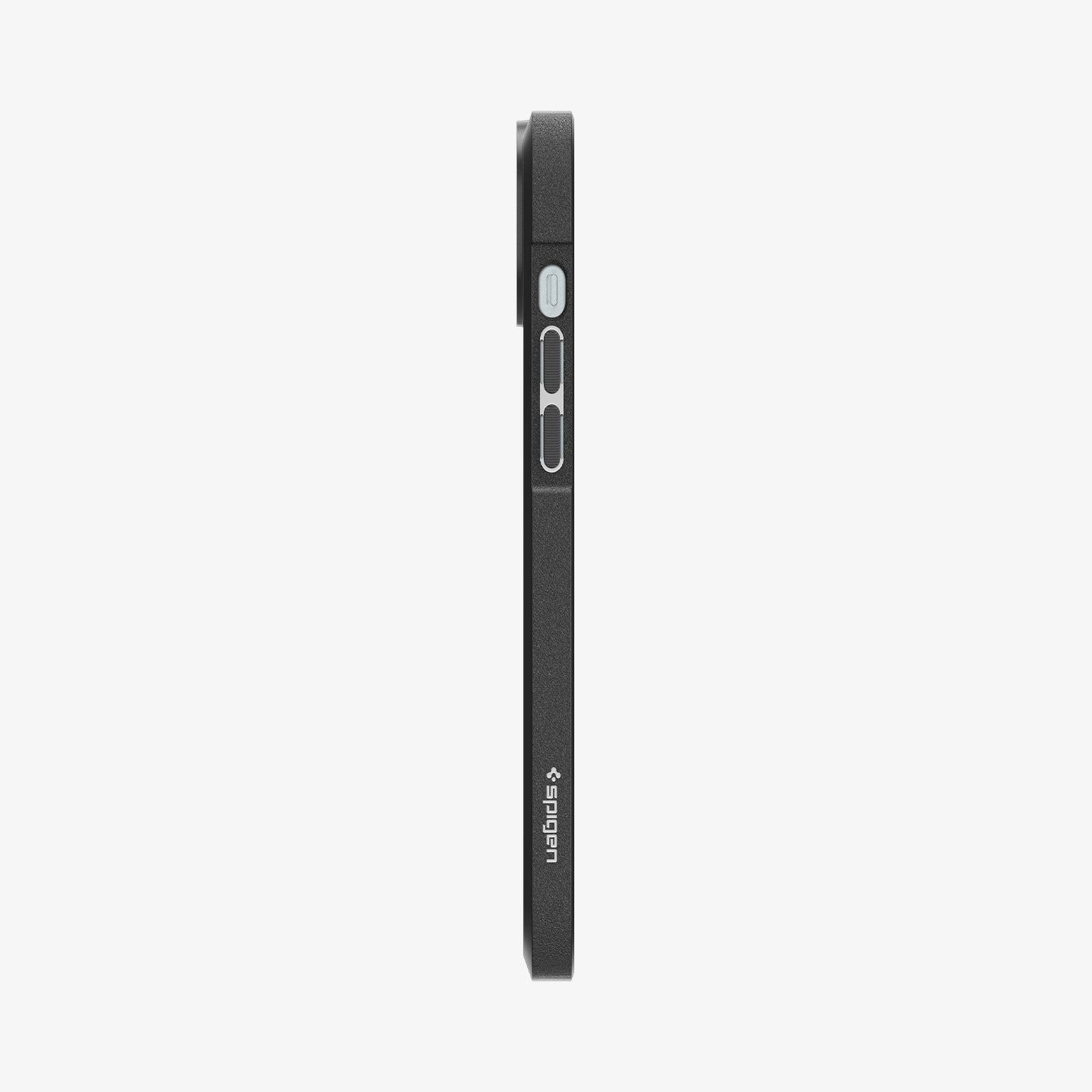 ACS06455 - iPhone 15 Plus Case Core Armor (MagFit) in Matte Black showing the side with side buttons
