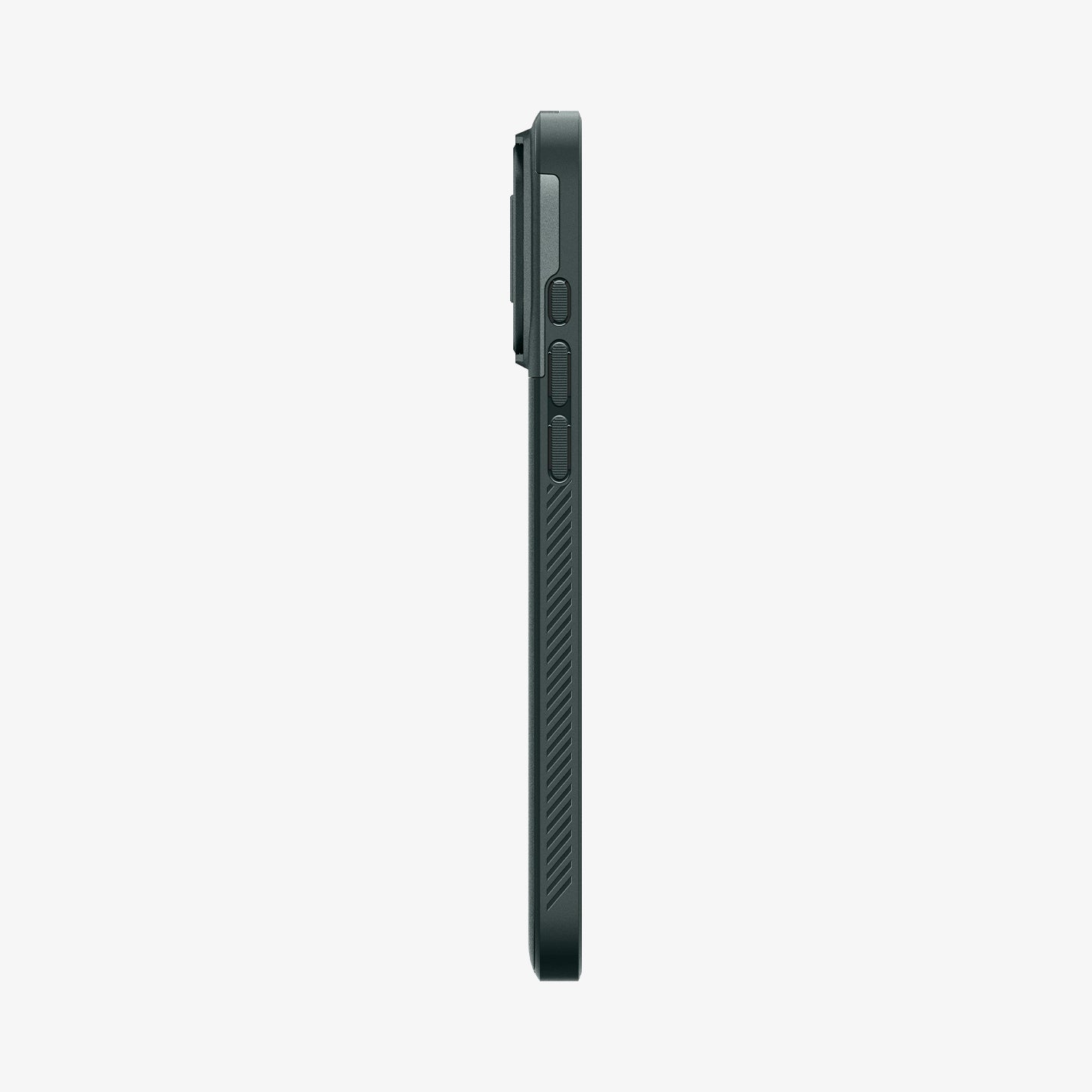 ACS08150 - iPhone 16 Pro Case Optik Armor (MagFit) in Abyss Green showing the side