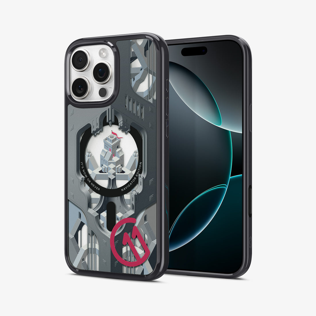 ACS09367 - iPhone 16 Pro Max Case c11 Series Navigator Edition (MagFit) in Navigator showing the back